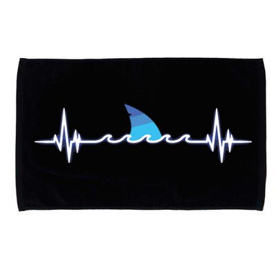 Shark Shirts, Shark Lover Gift, Shark Heartbeat Microfiber Hand Towel