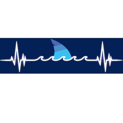 Shark Shirts, Shark Lover Gift, Shark Heartbeat Bumper Sticker