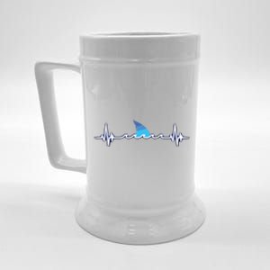 Shark Shirts, Shark Lover Gift, Shark Heartbeat Beer Stein