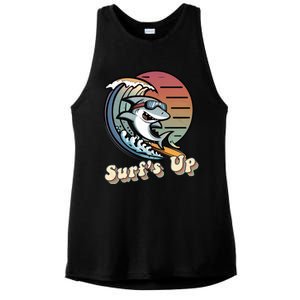 Surfer Shark SurfS Up Ladies PosiCharge Tri-Blend Wicking Tank