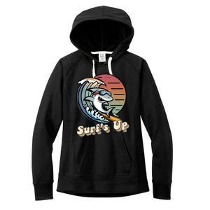 Surfer Shark SurfS Up Women's Fleece Hoodie