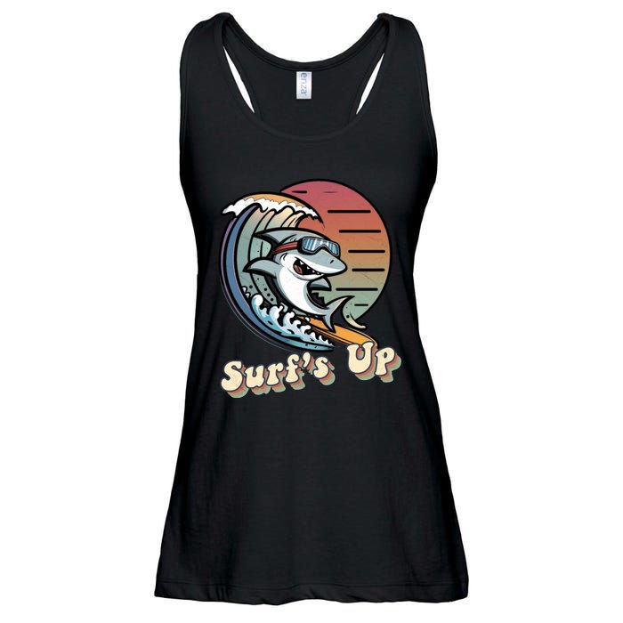 Surfer Shark SurfS Up Ladies Essential Flowy Tank