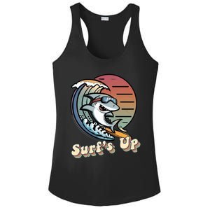 Surfer Shark SurfS Up Ladies PosiCharge Competitor Racerback Tank