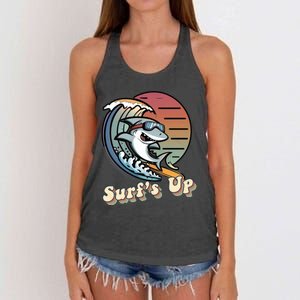 Surfer Shark SurfS Up Women's Knotted Racerback Tank