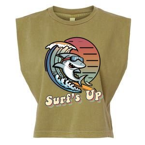 Surfer Shark SurfS Up Garment-Dyed Women's Muscle Tee