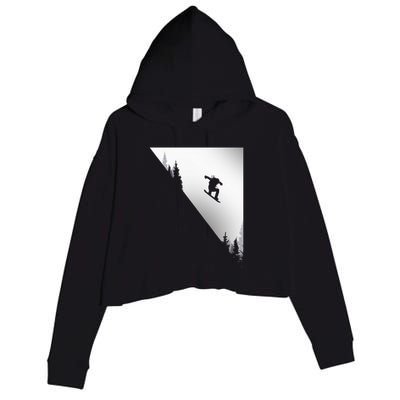 Snowboard Snowboarding Snowboarder Snowboard Crop Fleece Hoodie
