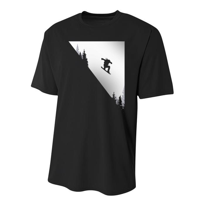 Snowboard Snowboarding Snowboarder Snowboard Youth Performance Sprint T-Shirt