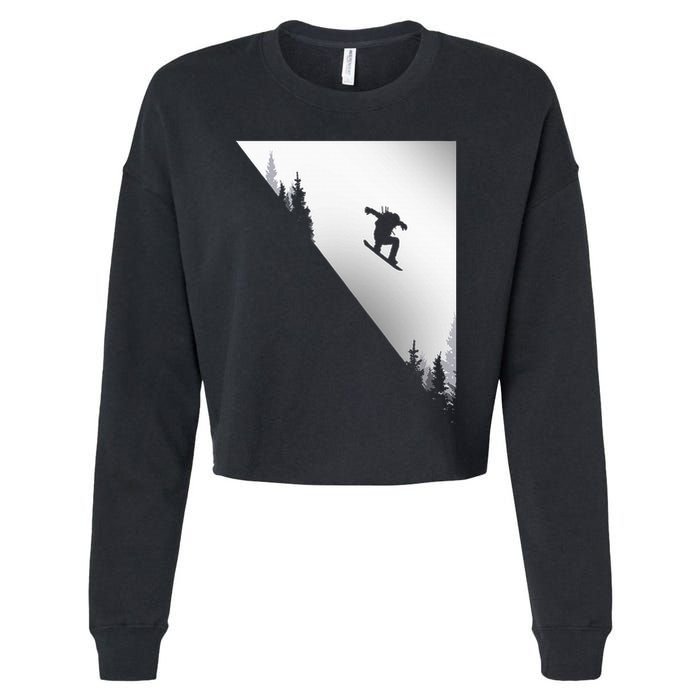Snowboard Snowboarding Snowboarder Snowboard Cropped Pullover Crew