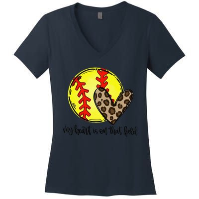 Softball Sister Softball Sister Mother's Day Women's V-Neck T-Shirt