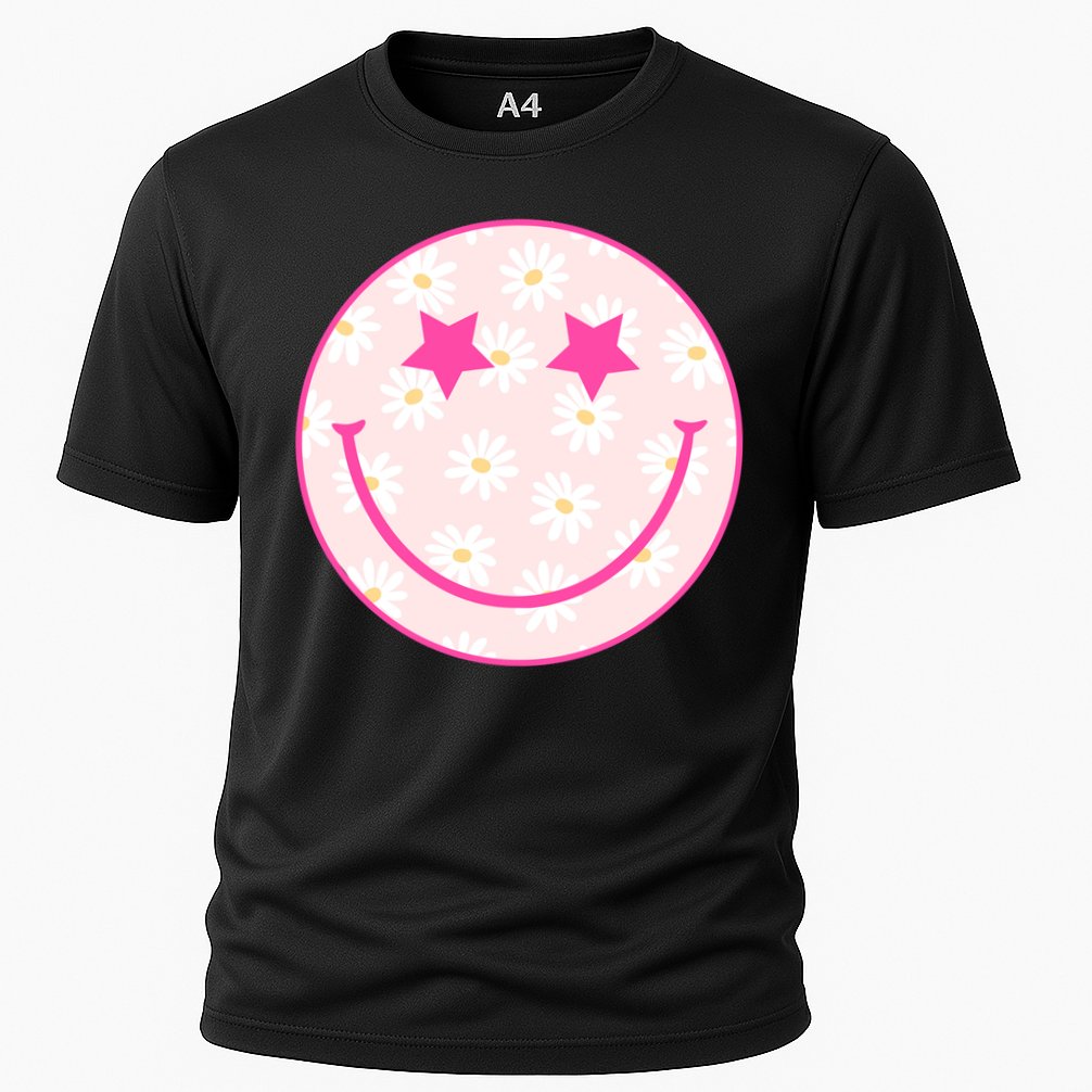 Sunflower Star Smiley Retro Cooling Performance Crew T-Shirt