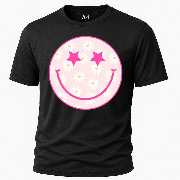 Sunflower Star Smiley Retro Cooling Performance Crew T-Shirt