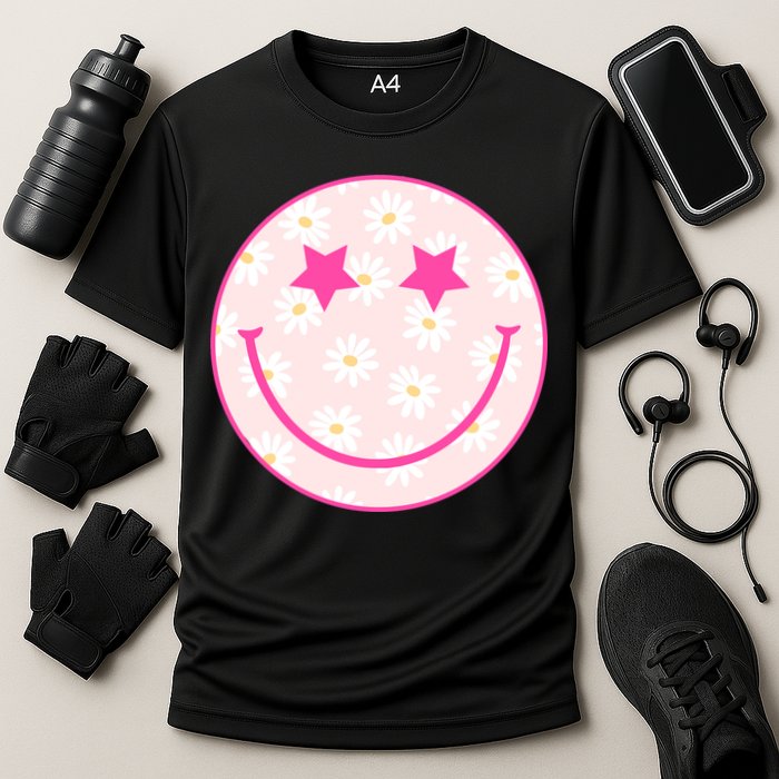 Sunflower Star Smiley Retro Cooling Performance Crew T-Shirt