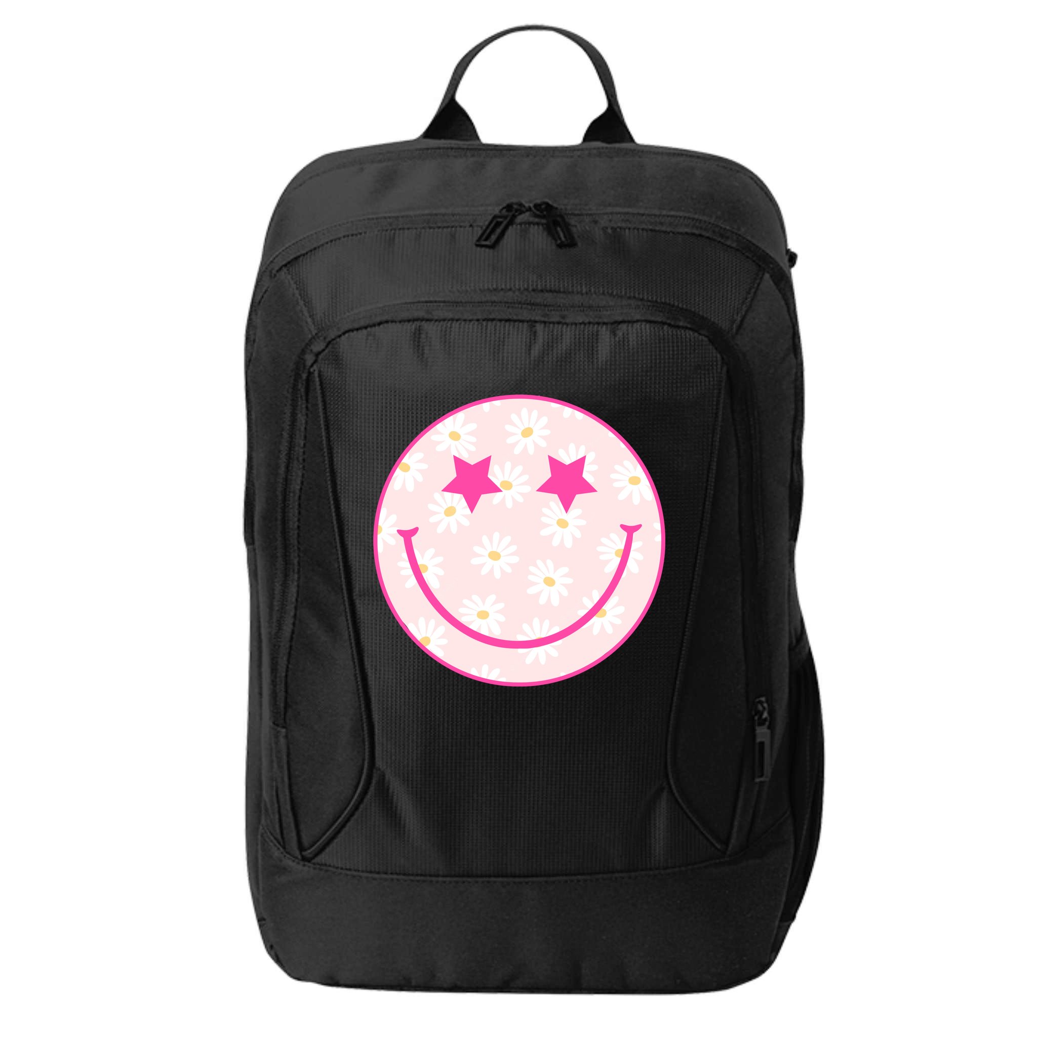 Sunflower Star Smiley Retro City Backpack
