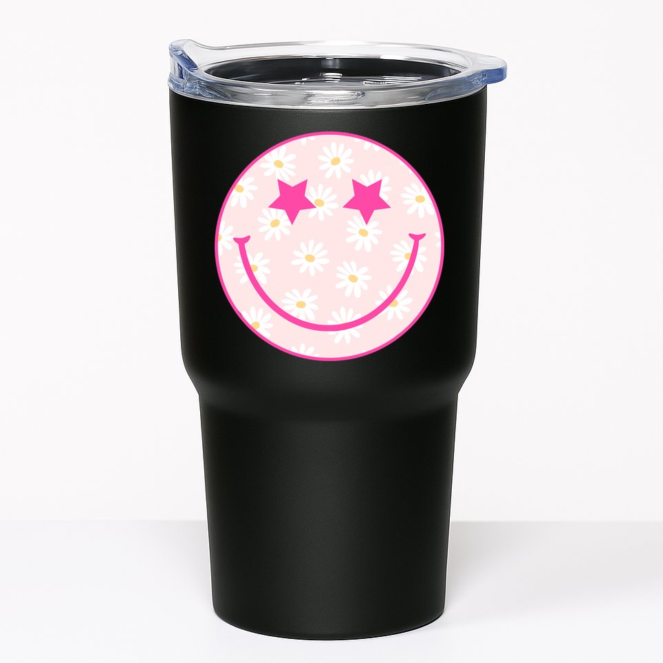 Sunflower Star Smiley Retro Tumbler