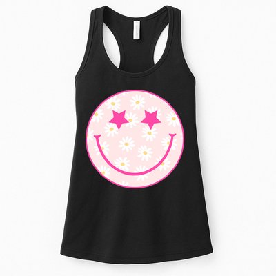 Sunflower Star Smiley Retro Womens Tank Top