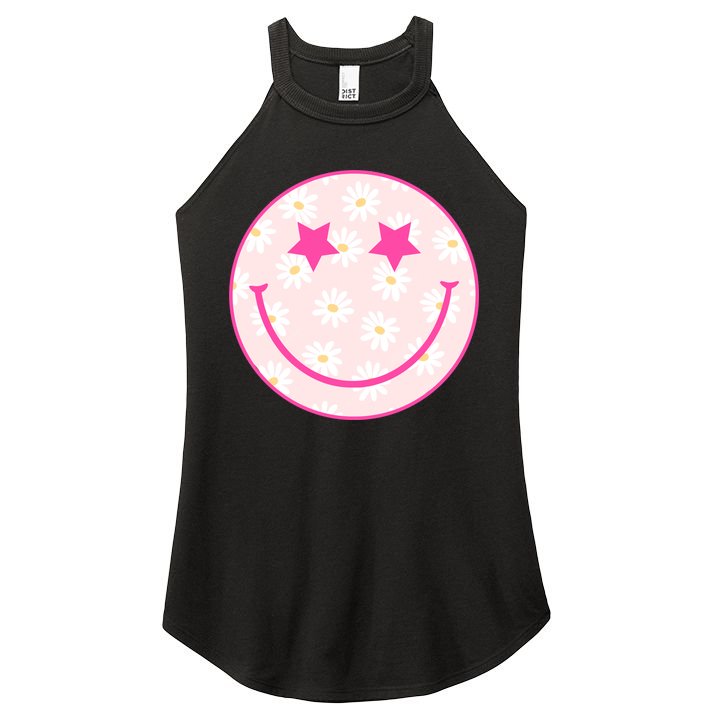 Sunflower Star Smiley Retro Women's Perfect Tri Rocker Tank