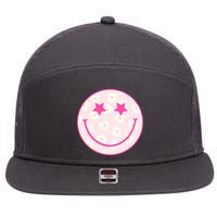 Sunflower Star Smiley Retro 7 Panel Mesh Trucker Snapback Hat