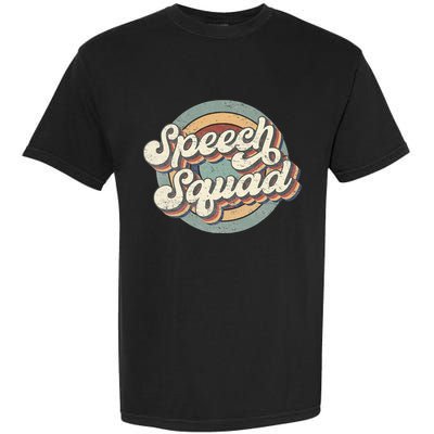 Speech Squad Speech Therapy Crew Hello Back To School Team Garment-Dyed Heavyweight T-Shirt