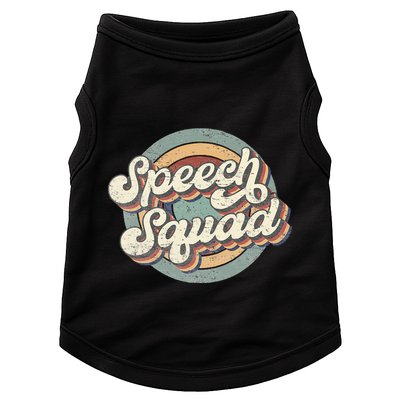 Speech Squad Speech Therapy Crew Hello Back To School Team Doggie Tank