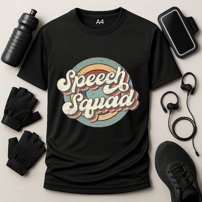 Speech Squad Speech Therapy Crew Hello Back To School Team Cooling Performance Crew T-Shirt