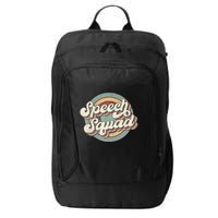 Speech Squad Speech Therapy Crew Hello Back To School Team City Backpack