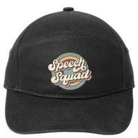 Speech Squad Speech Therapy Crew Hello Back To School Team 7-Panel Snapback Hat