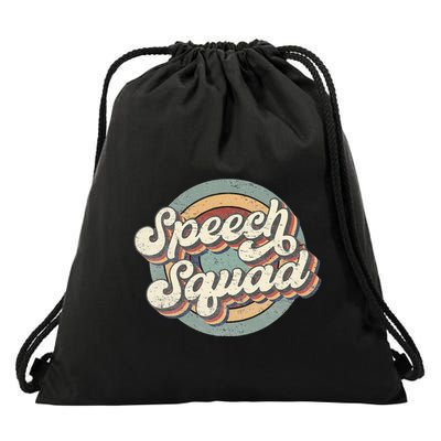 Speech Squad Speech Therapy Crew Hello Back To School Team Drawstring Bag