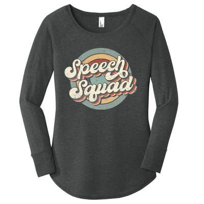 Speech Squad Speech Therapy Crew Hello Back To School Team Women's Perfect Tri Tunic Long Sleeve Shirt