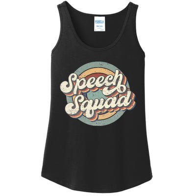 Speech Squad Speech Therapy Crew Hello Back To School Team Ladies Essential Tank