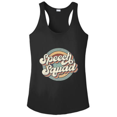Speech Squad Speech Therapy Crew Hello Back To School Team Ladies PosiCharge Competitor Racerback Tank