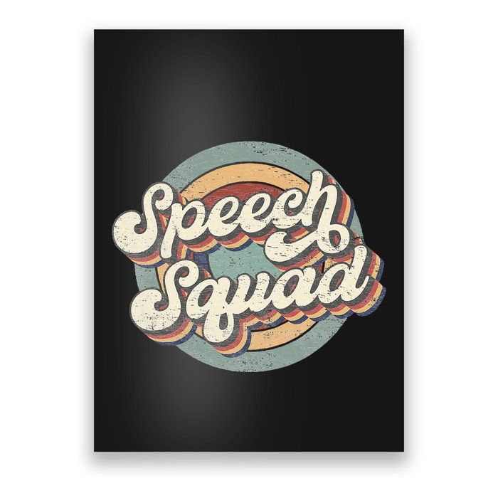 Speech Squad Speech Therapy Crew Hello Back To School Team Poster