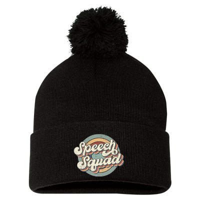Speech Squad Speech Therapy Crew Hello Back To School Team Pom Pom 12in Knit Beanie