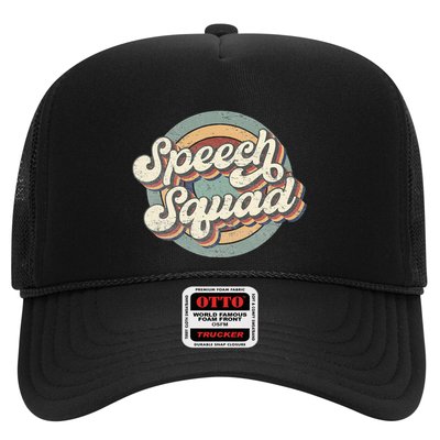 Speech Squad Speech Therapy Crew Hello Back To School Team Trucker Hat