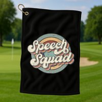 Speech Squad Speech Therapy Crew Hello Back To School Team Golf Towel
