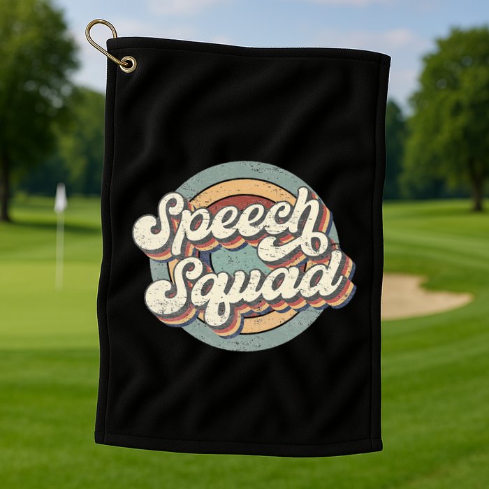 Speech Squad Speech Therapy Crew Hello Back To School Team Golf Towel