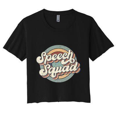 Speech Squad Speech Therapy Crew Hello Back To School Team Crop Top