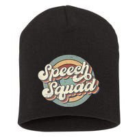 Speech Squad Speech Therapy Crew Hello Back To School Team Short Acrylic Beanie