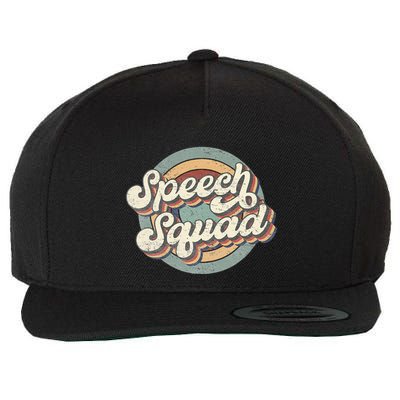 Speech Squad Speech Therapy Crew Hello Back To School Team Wool Snapback Cap