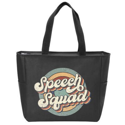 Speech Squad Speech Therapy Crew Hello Back To School Team Zip Tote Bag