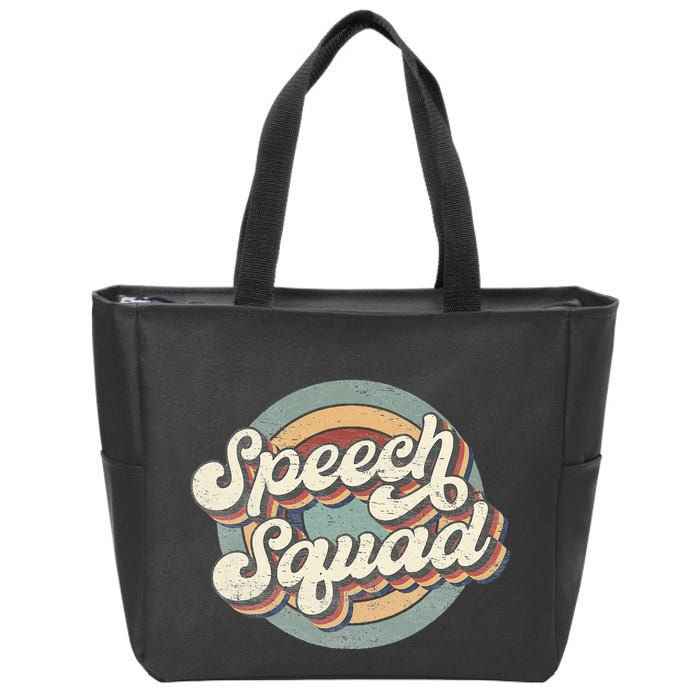 Speech Squad Speech Therapy Crew Hello Back To School Team Zip Tote Bag