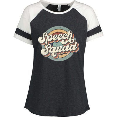 Speech Squad Speech Therapy Crew Hello Back To School Team Enza Ladies Jersey Colorblock Tee