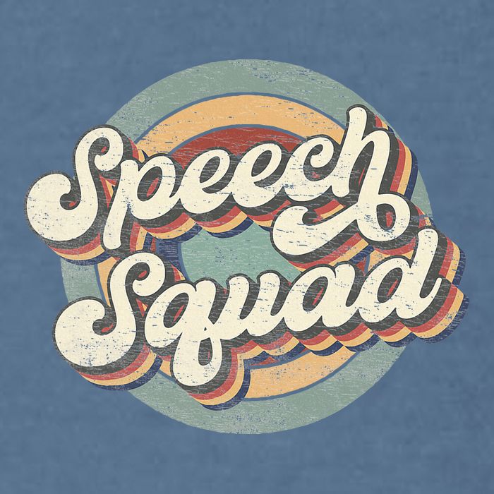 Speech Squad Speech Therapy Crew Hello Back To School Team Garment-Dyed Sweatshirt