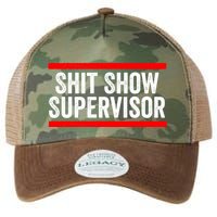 Shit Show Supervisor Sarcastic Distressed Legacy Tie Dye Trucker Hat