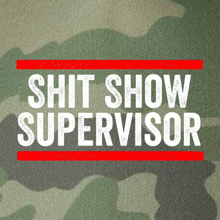 Shit Show Supervisor Sarcastic Distressed Legacy Tie Dye Trucker Hat