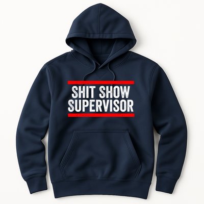 Shit Show Supervisor Sarcastic Distressed Hoodie