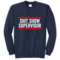 Shit Show Supervisor Sarcastic Distressed Sweatshirt
