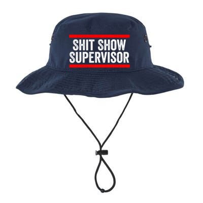 Shit Show Supervisor Sarcastic Distressed Bucket Hat