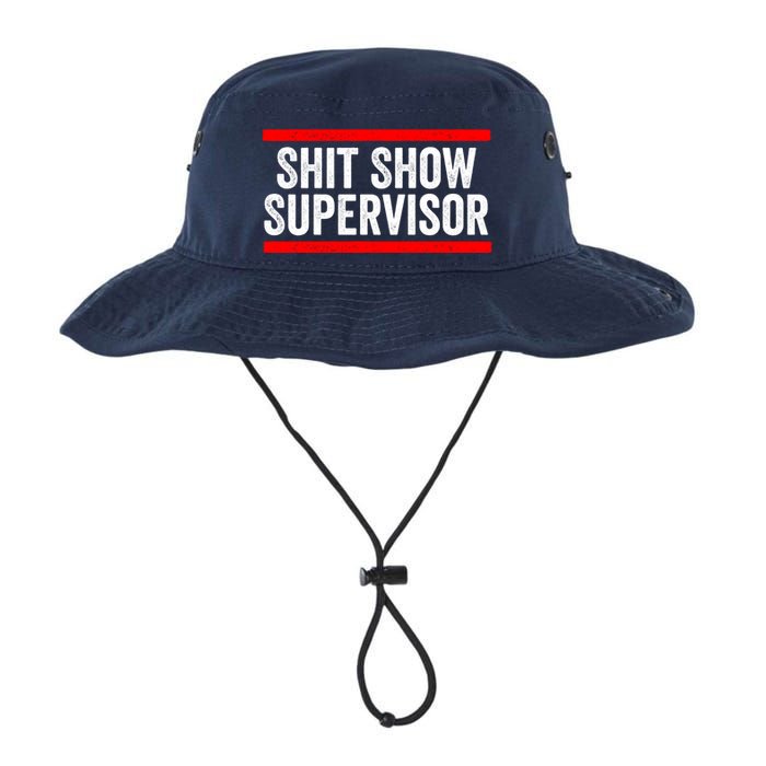 Shit Show Supervisor Sarcastic Distressed Bucket Hat