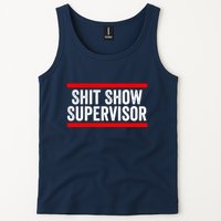 Shit Show Supervisor Sarcastic Distressed Tank Top