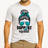 Support Squad Shirts Ovarian Cancer Messy Bun Cooling Performance Crew T-Shirt